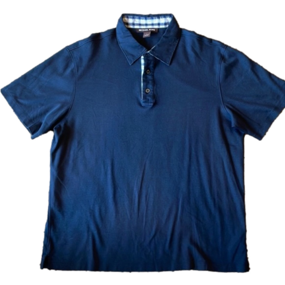 Michael Kors Mens Large Navy Polo Shirt